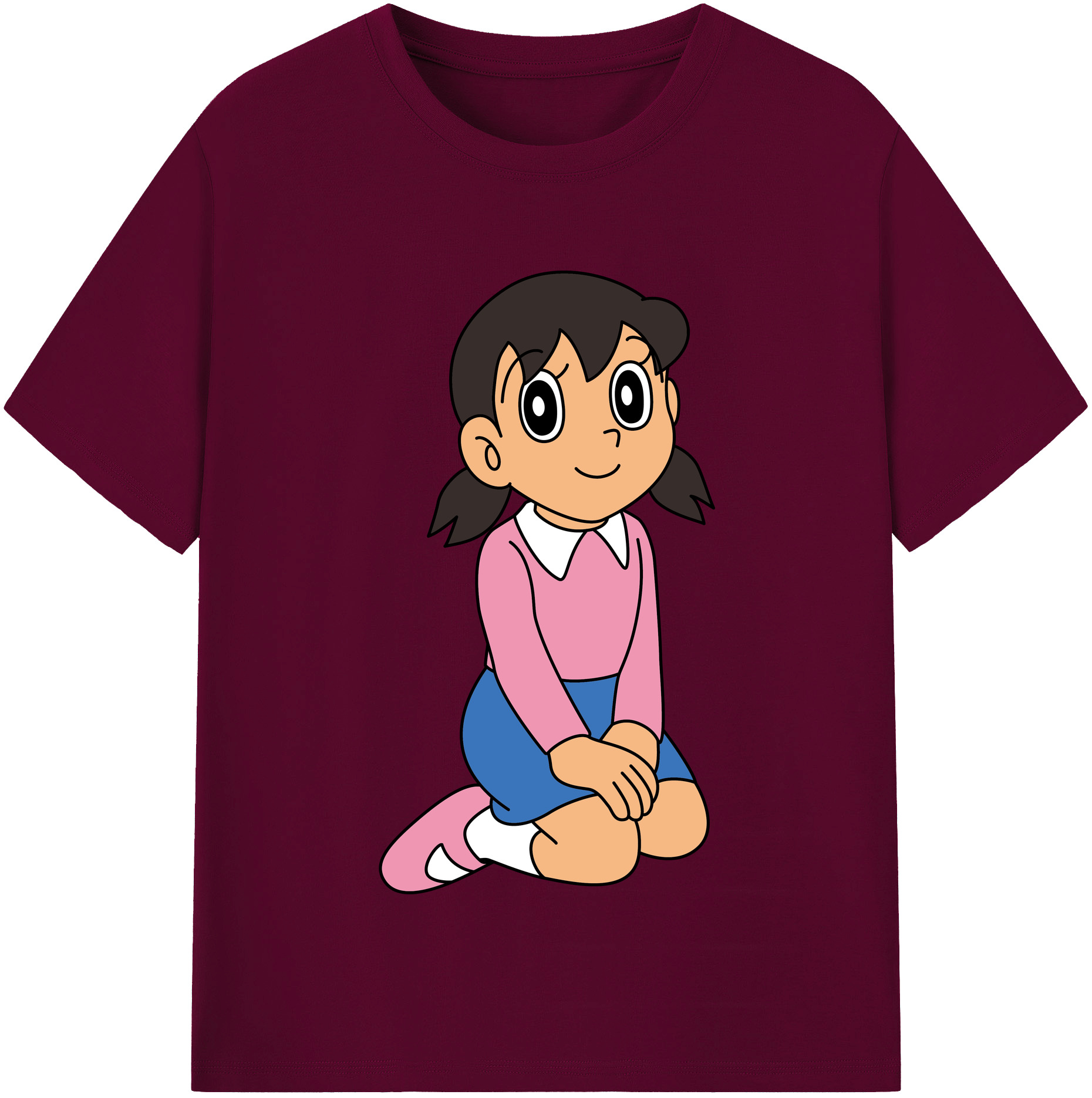 （画像用） ドラえもん みなもと しずか Doraemon Shizuka Minamoto レディースカジュアルプリントTシャツ（綿100％）